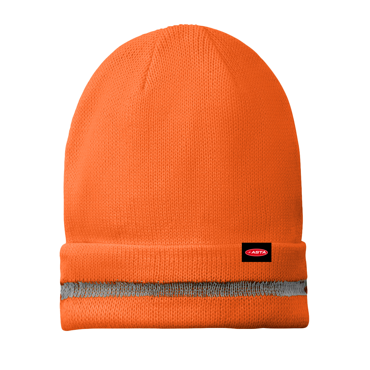 Automotive Service and Tire Alliance Night Out Enhanced Visibility Beanie with Reflective Stripe Safety Orange