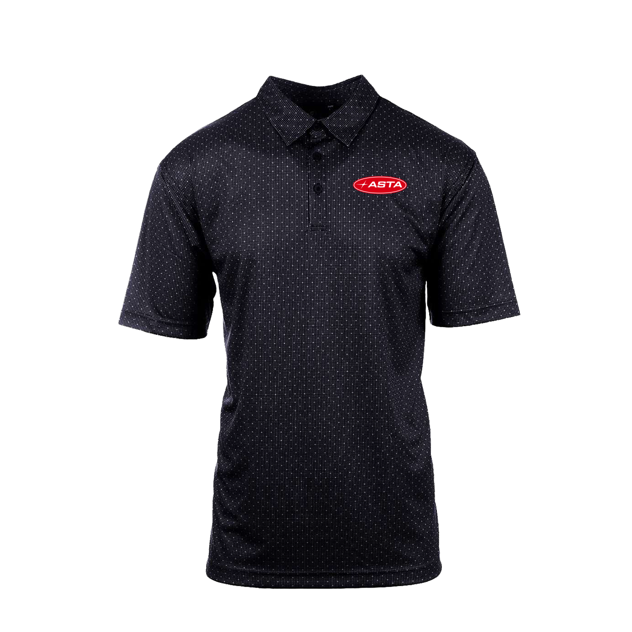 Automotive Service and Tire Alliance Night Out Golf Polo Black Dotted