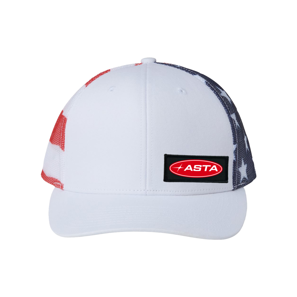 Automotive Service and Tire Alliance Night Out Woven Patch Kati Snapback Trucker Hat White/ USA Flag